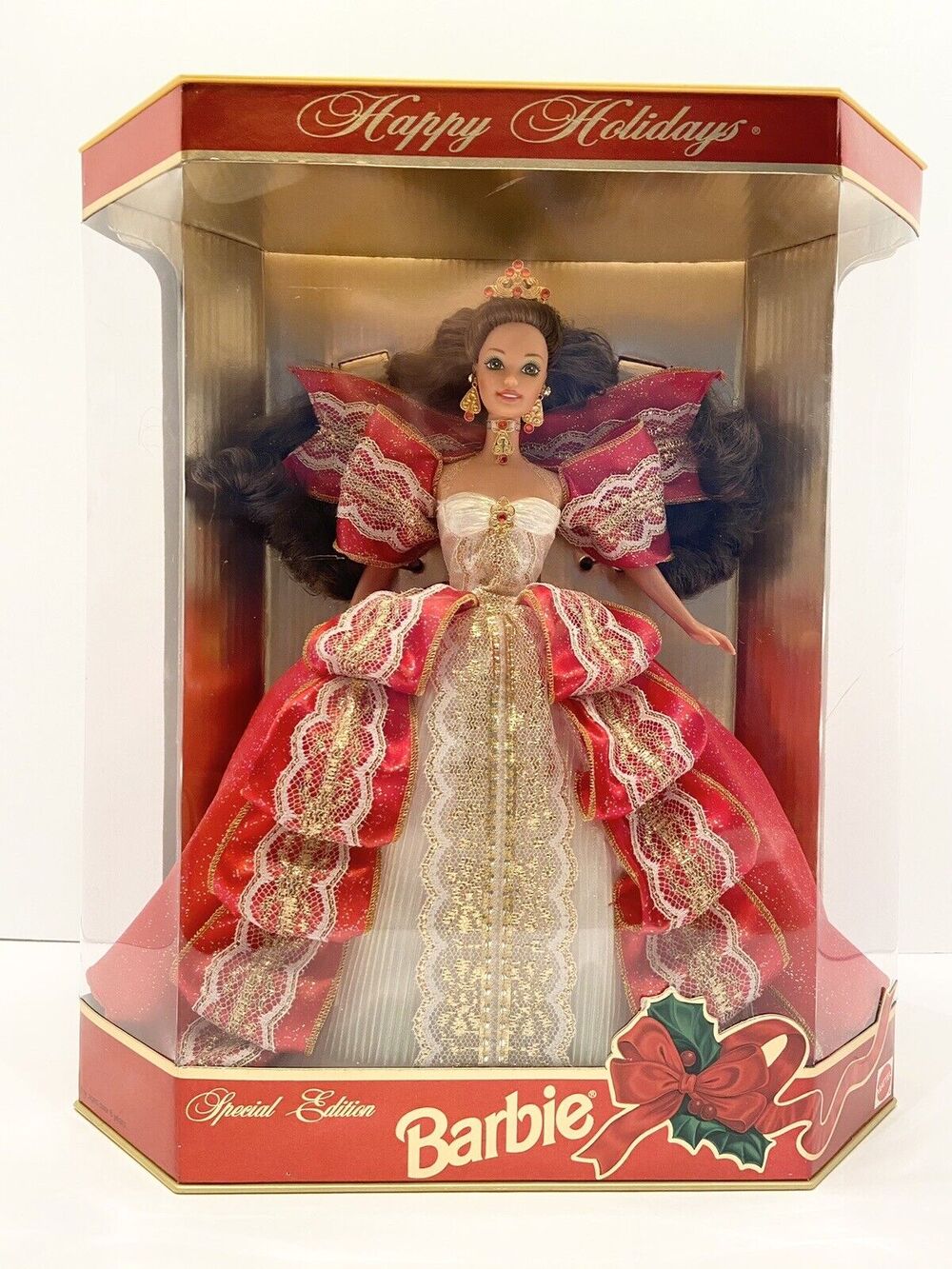 Vintage 1997 Mattel Happy Holidays Special Edition Barbie Doll 10th Anniversary